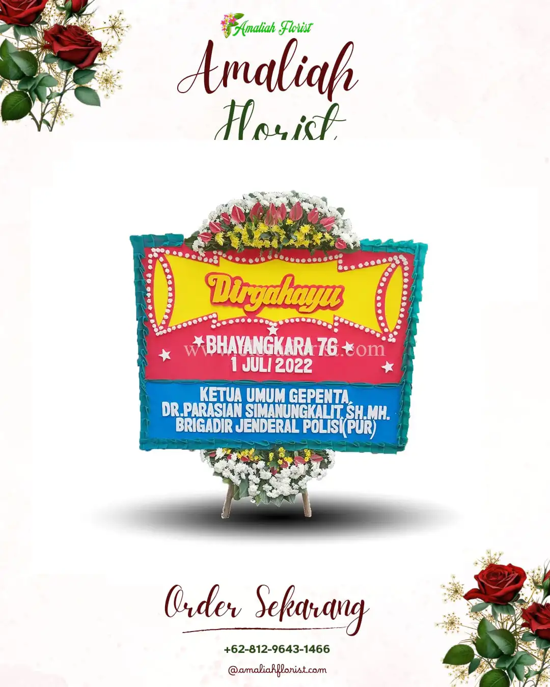 Papan Bunga HUT Ulang Tahun Batuceper